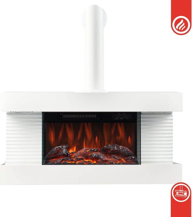 Actual product image Kaminio LIZ electric fireplace with stovepipe