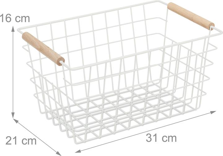 Actual product image Relaxdays 3x wire basket (3 x, 31 x 21 x 16 cm)