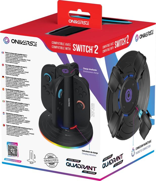 Immagine prodotto Oniverse QUADRANT Magnetische Ladestation für 4 Joycons™ - Gaming-Zubehör (Switch)