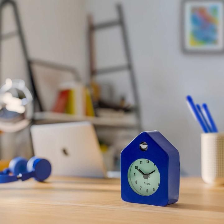 Actual product image Fisura MINI HOUSE ALARM CLOCK blue