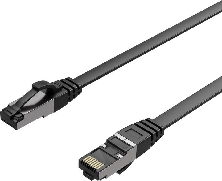 Actual product image S-Conn Flexline patch cable flat U/FTP Cat.8.1 highly flexible black 3.0m (U/FTP, CAT8.1, 3 m)