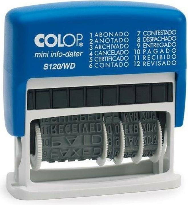 Produktbild Colop Versiegelung S120/WD 4 x 42 mm Datum Blau