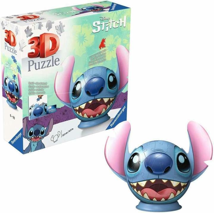 Actual product image Ravensburger Disney Stitch Puzzle Ball with Ears (72 pieces)