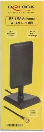 Image du produit Delock Antenne WLAN, 6-9dBi, 1m de câble (WiFi)