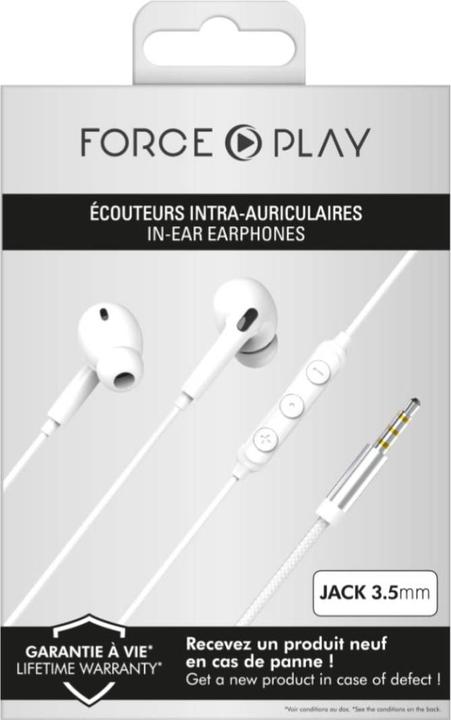 Produktbild Force Play FPYKPINTRAJACKW Klinkenkopfhörer (Kabelgebunden)