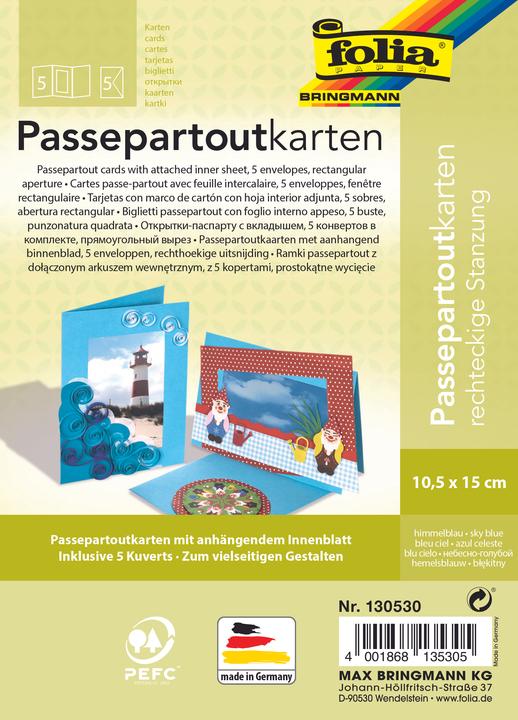 Produktbild Folia Passepartouts 220g/m², rechteckige Stanzung (5 Stk.)