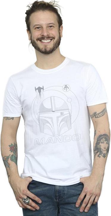Image du produit Star Wars - T-shirt THE MANDALORIAN RINGS HELMET - Homme (4XL)
