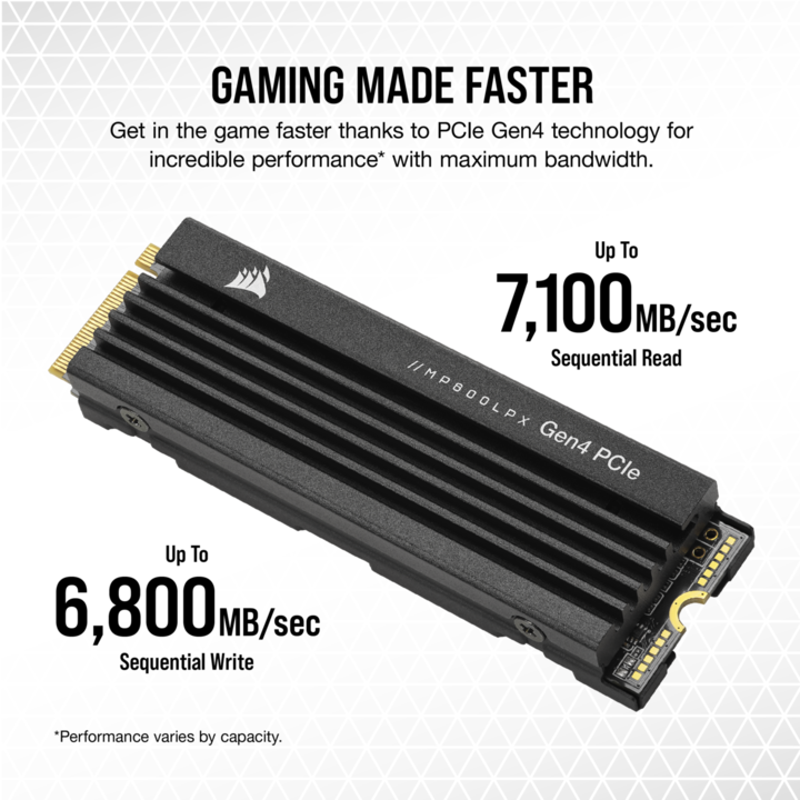 Produktbild Corsair MP600 PRO LPX (8000 GB, M.2 2280)