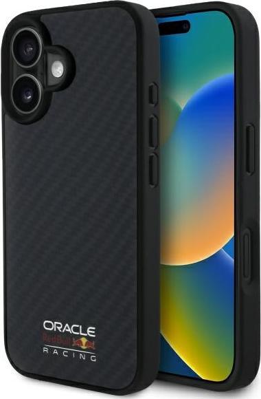 Image du produit Red Bull RBHMP16S24CFILSK iPhone 16 6.1" hardcase black Carbon Fiber Shiny Logo MagSafe (Apple iPhone 16)