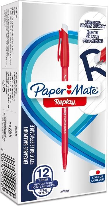 Actual product image Paper Mate REPLAY erasable pullover (Red, 1 x)