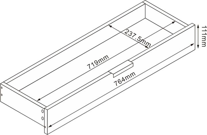 Actual product image HTI-Living Konsolentisch Cedrik 80 cm mit Schublade Weiss-Schwarz (80 x 28 x 76.50 cm)