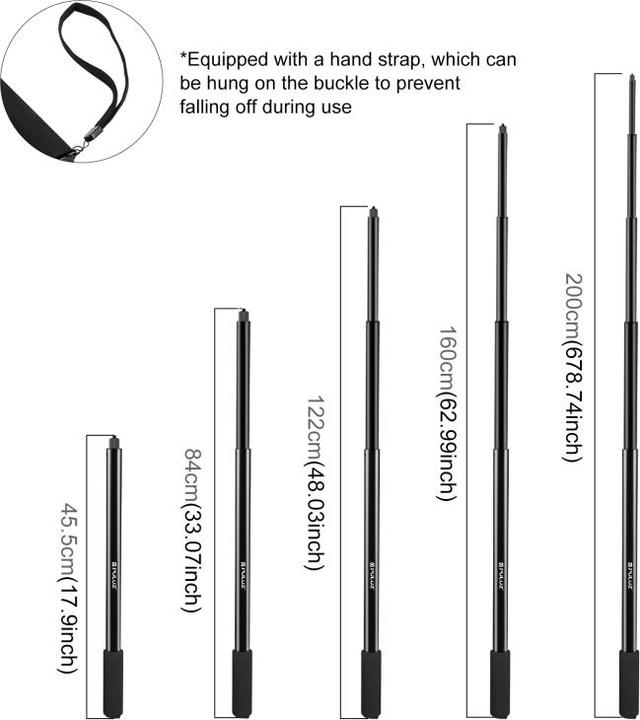 Generico Selfie Monopiede Telescopico Con Morsetto Regolabile E Bas... Colore Nero - Foto 2