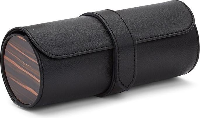 Actual product image Sophisticated genuine leather Roadster watch roll for 3 wristwatches with additional jewellery