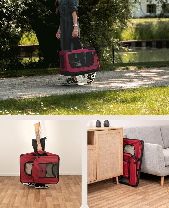 Actual product image Ionto Dog transport box (Cat, Dog, Foldable, Breathable, Safety closure, Washable)