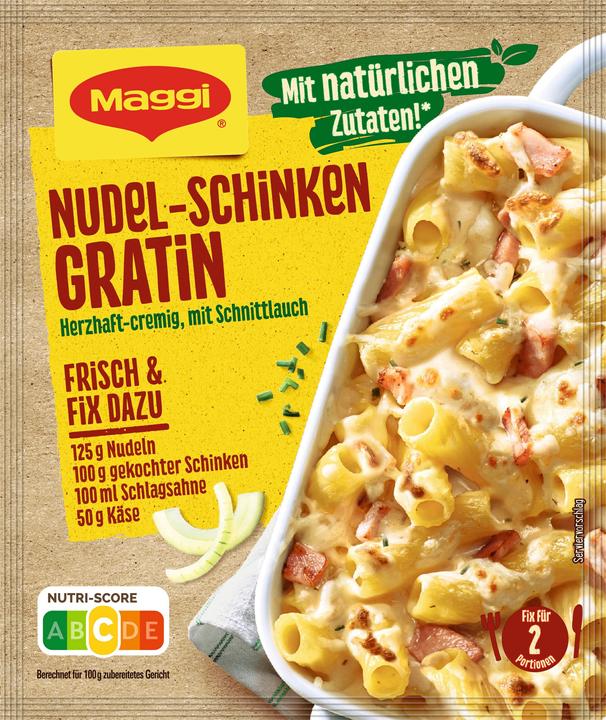 Maggi Fix Nudel Schinken Gratin