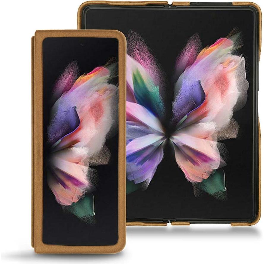 Noreve Lederschutzhülle (Samsung Galaxy Z Fold3), Smartphone Hülle, Beige