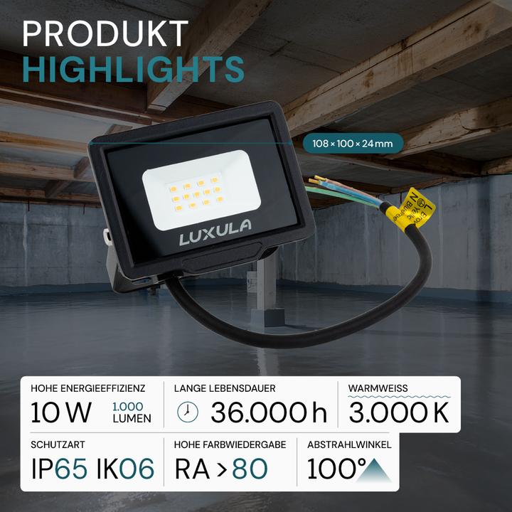 Produktbild Luxula LED-Fluter (1000 lm, IP65)