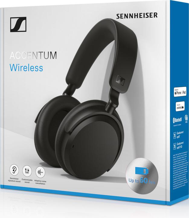 Productafbeelding Sennheiser Accentum Wireless (Actieve ruisonderdrukking, 50 h, Draadloze)