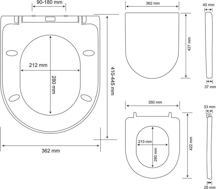 Produktbild Tiger Vermont Toilet seat with lid 100% recycled Thermoplastic White