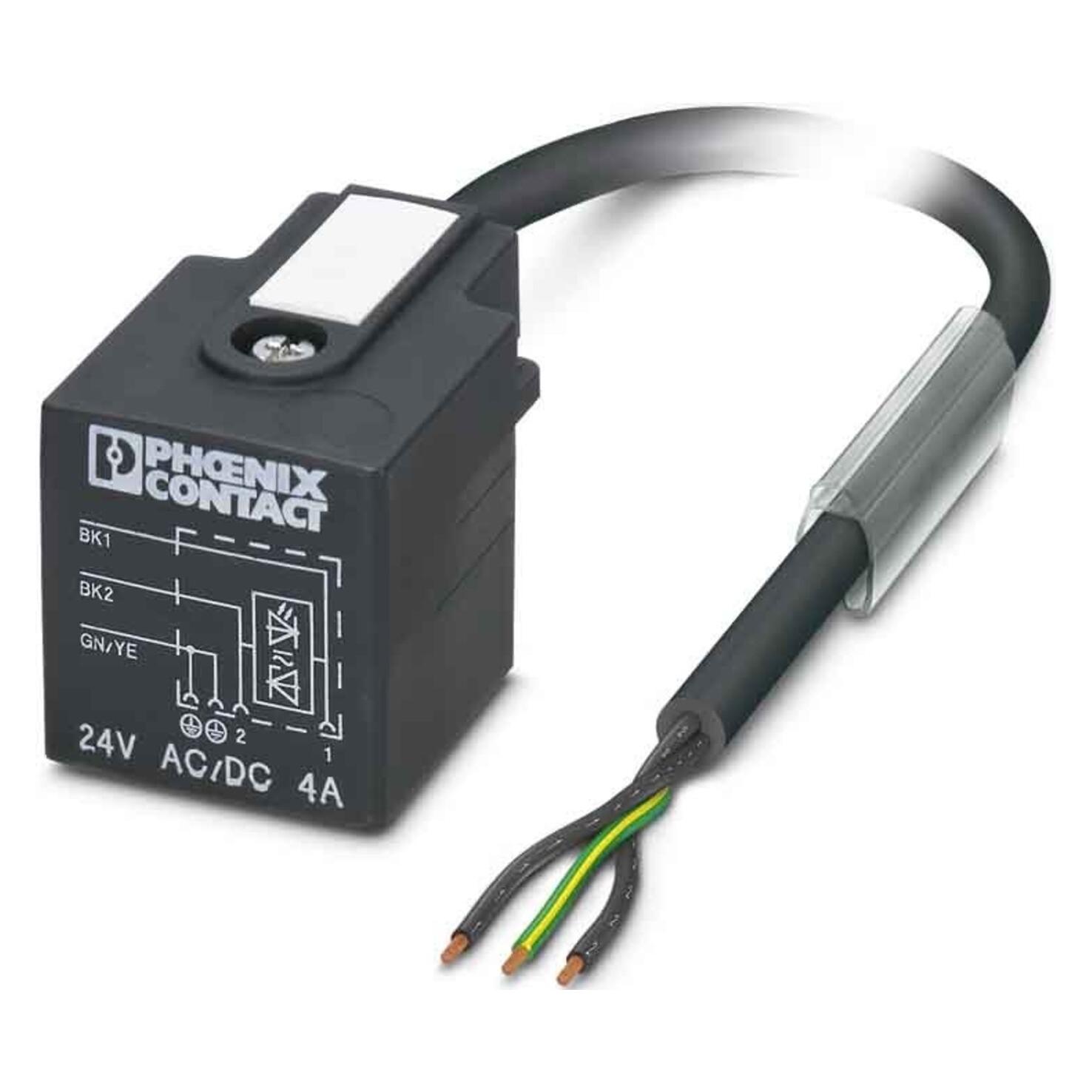 Phoenix Contact Nero/Grigio Sac-3P- 3,0-Pur/A-1L-Z Contenuto:, Cavo + Spina Elettrica,