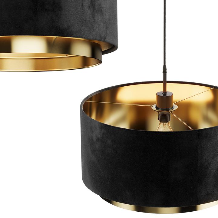 Immagine prodotto Vichy Hängeleuchter Goldamo, Schwarz/Gold (E27)
