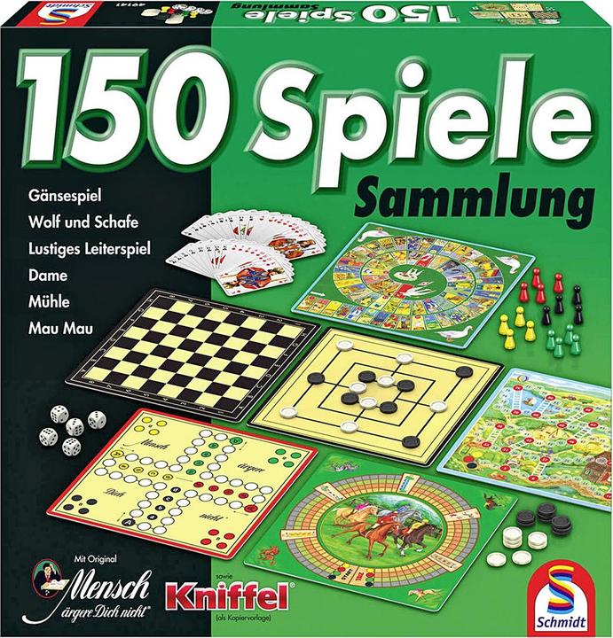 Schmidt Spiele Schmidt game collection with 150 games M.ä.d.n. and Kniffel (German)