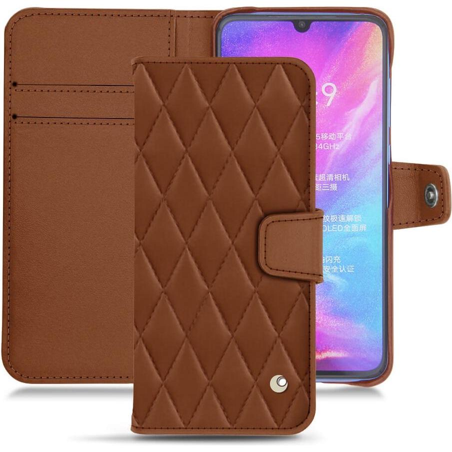 Noreve Lederschutzhülle Wallet (Xiaomi Mi 9), Smartphone Hülle, Braun