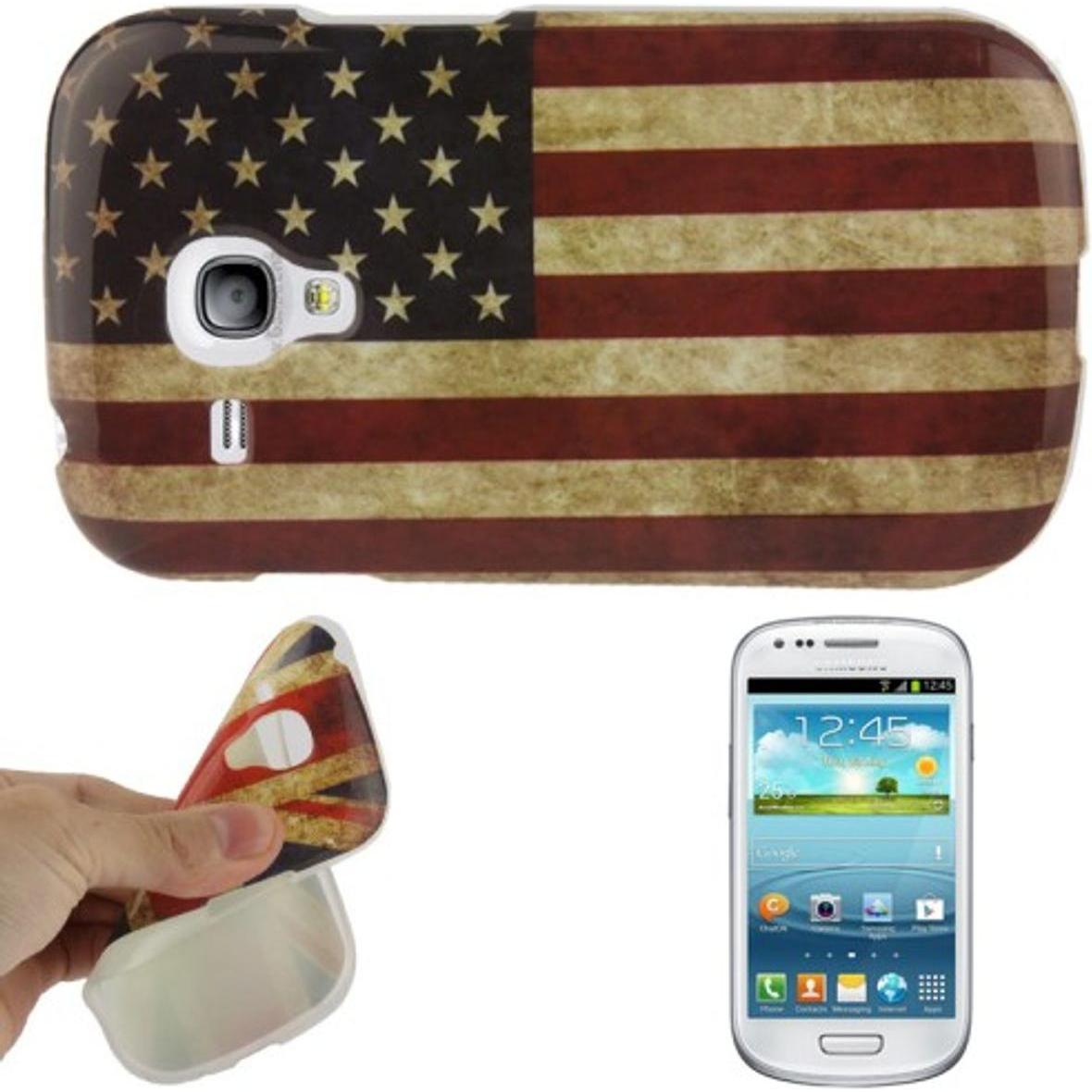 König Design Hülle Retro Flagge TPU Tasche für Samsung Galaxy Galaxy S3 mini i8190 / i8195 / i8200 (Samsung Galaxy S3 Mi...