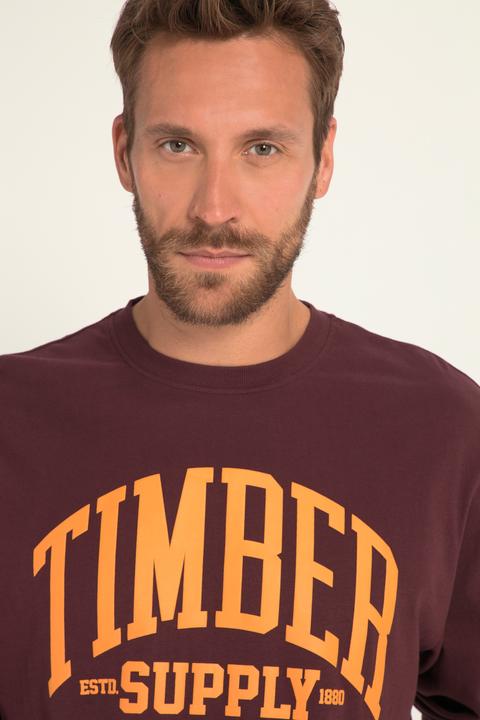 Immagine prodotto JP1880 Maglia con lavaggio vintage, stampa Timber, taglio per l'addome e maniche lunghe, fino alla tg. 8XL (3XL)