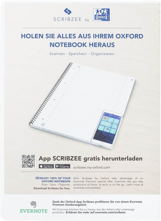 Actual product image Oxford College Book (A4, Checked, Soft cover)