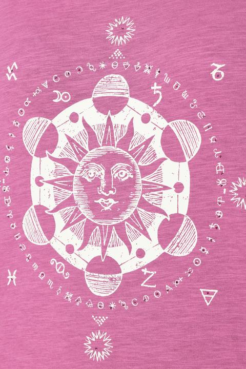 Image du produit Ulla Popken T-shirt à col rond et manches 3/4, coupe Classic, strass (42, 44)