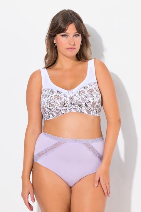 Image du produit Ulla Popken Soutien-gorge de maintien sans armatures, imprimé à fleurs - bonnet C-H (90 D)