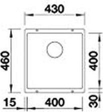 Produktbild Blanco Subline 400-U (Unterbauspüle, 43 cm, 46 cm)