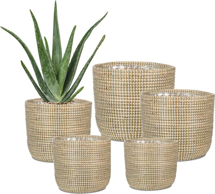 Produktbild Scheurich Seagrass 32, Korbgefäss/Korb-Pflanzgefäss/Korbtopf aus Seagrass Farbe: White, 32 cm Durchme (32 cm)