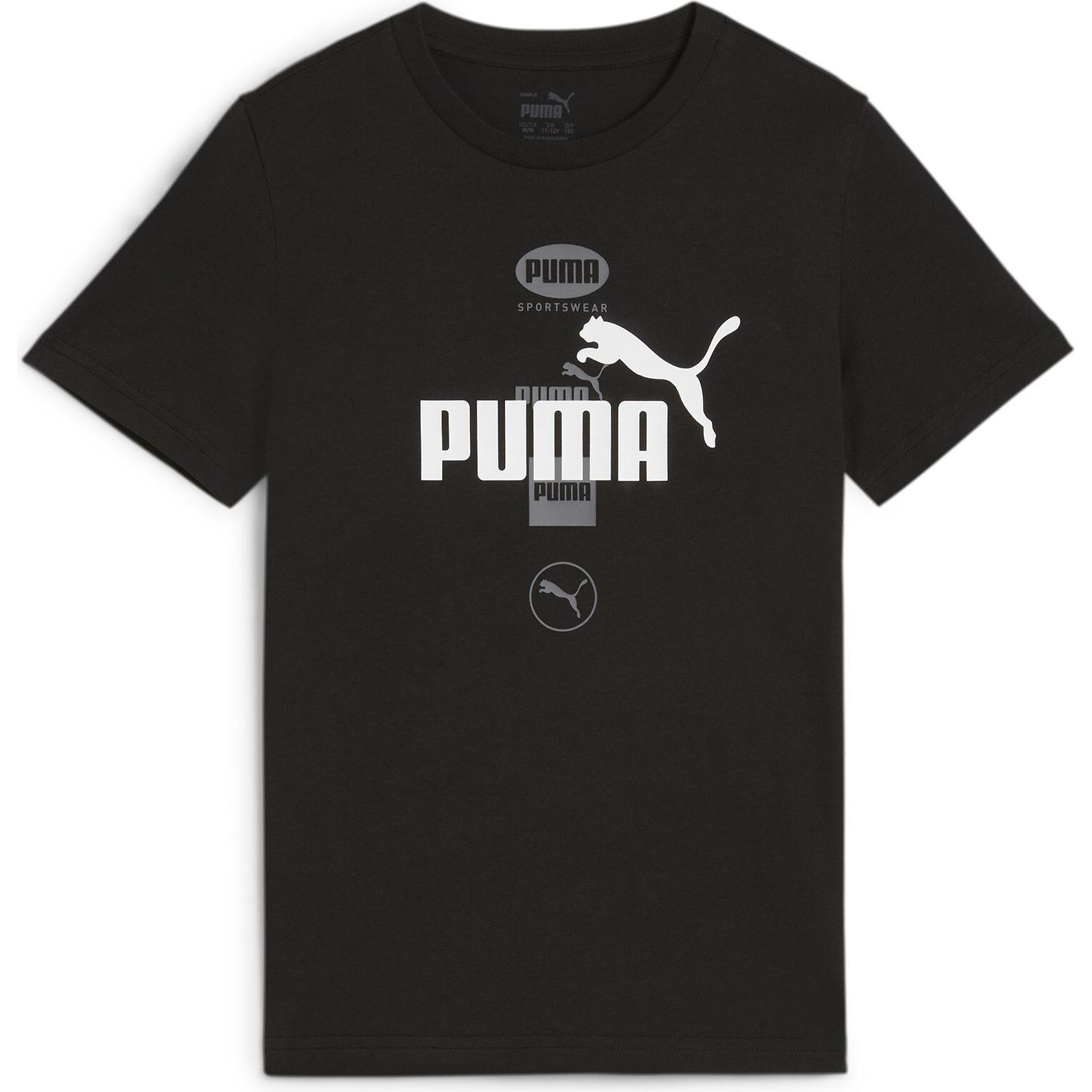 Puma, Jungen, Sportshirt, POWER Graphic Tee B (116), Schwarz, 116