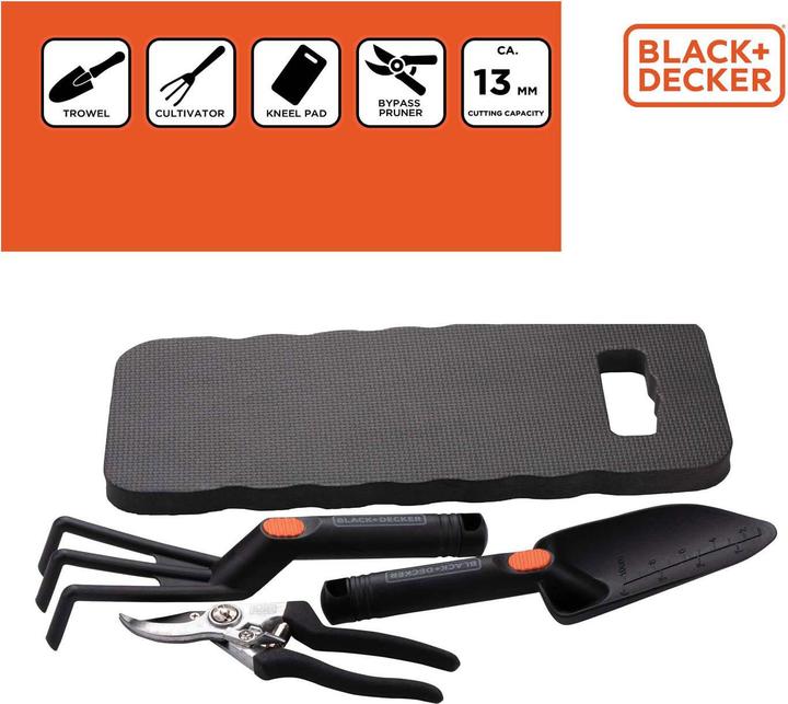 Actual product image Black & Decker Garden tool set 4pc