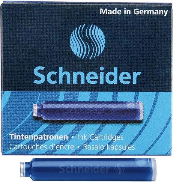 Actual product image Schneider Standard ink cartridges, suitable for and many others, royal blue, 6pcs. (Blue, 6 pcs.)