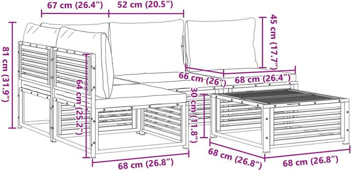 Produktbild vidaXL Garten Sofagarnitur