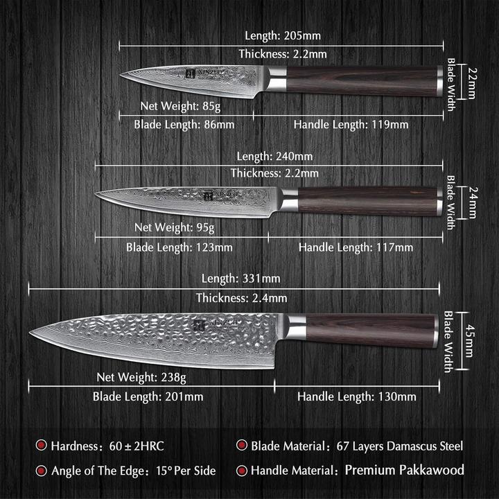 Produktbild Xinzuo Damastmesser Set (20.10 cm)