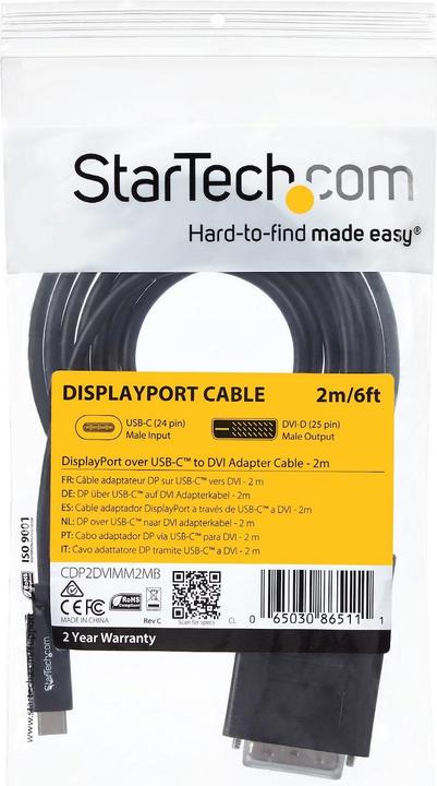 Immagine prodotto StarTech USB Typ C — DVI (2 m)