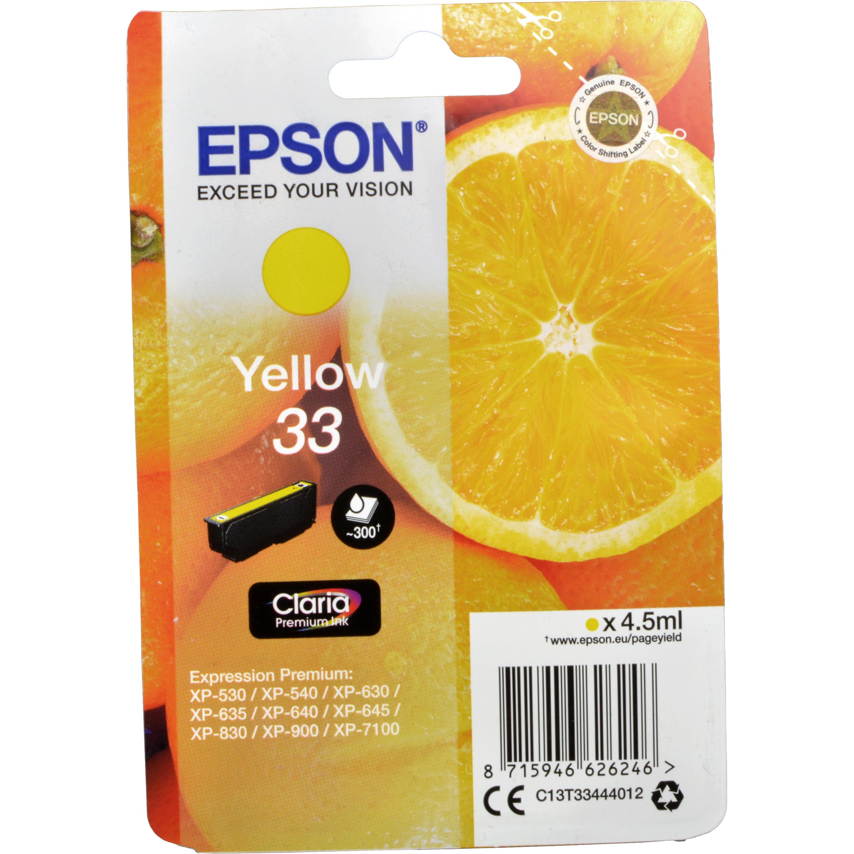 Epson, Druckerpatrone, 33 Claria Premium (Y)