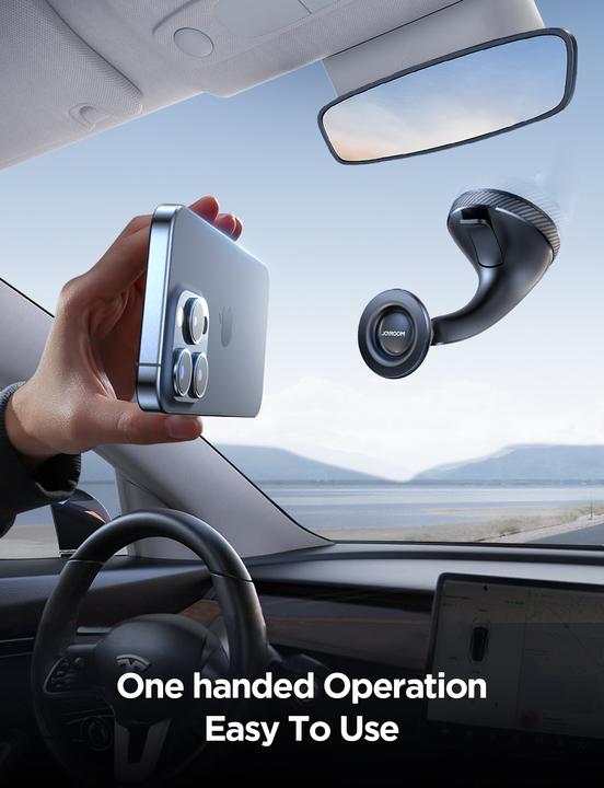 Actual product image Joyroom JR-ZS406 magnetic car holder for windshield / Cockpit - black
