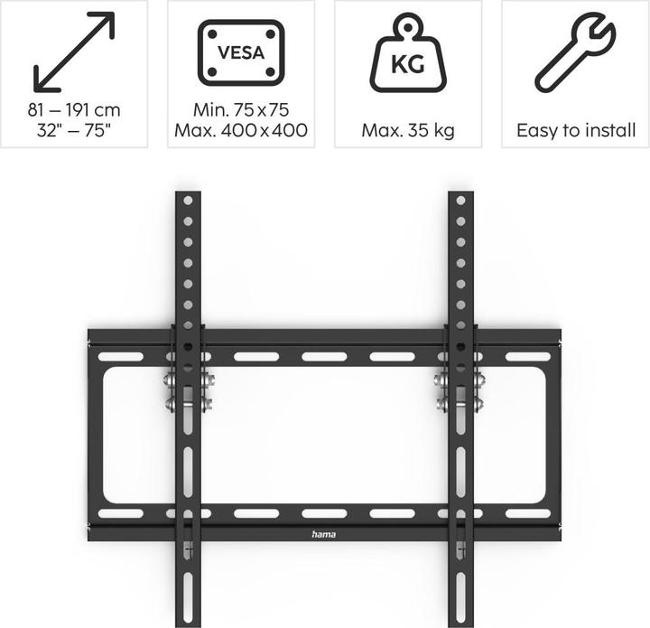 Produktbild Hama Tilt (Wand, 65", 35 kg)