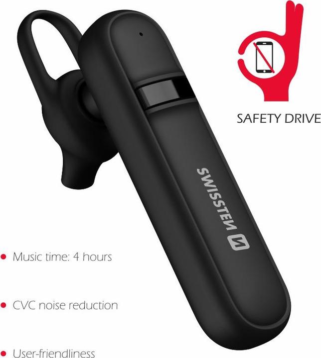 Immagine prodotto Swissten Auricolare Bluetooth CALLER (ECO PACK) (ANC, 4 h, Senza fili)