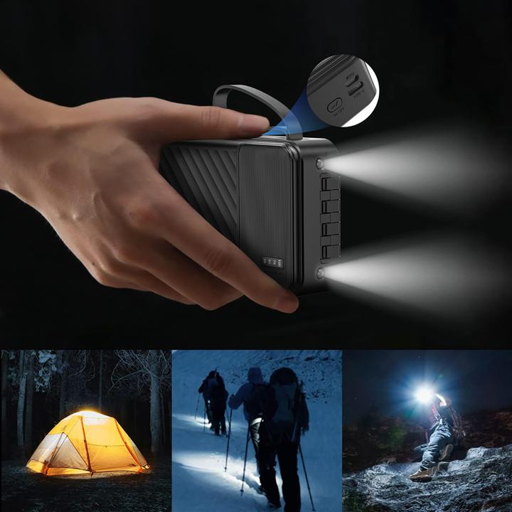 Actual product image Dudao K11 Pro 20000mAh Powerbank mit integrierten Kabeln - Weiss (20000 mAh, 10 W)