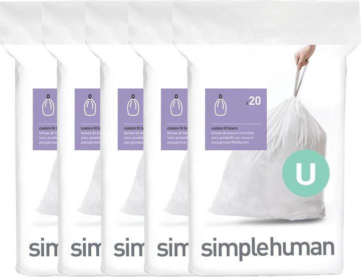 Produktbild Simplehuman Müllbeutel Code U, 55 l, 100 Stück (100x, 55 l)