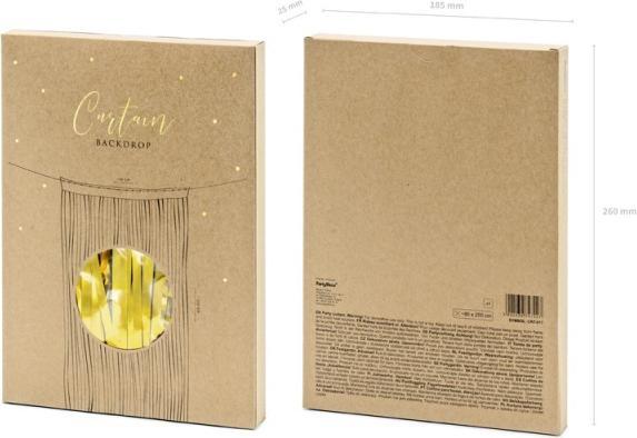 Productafbeelding Partydeco Feestaccessoire Gordijn 90 x 250 cm, Goud (1 Pcs.)