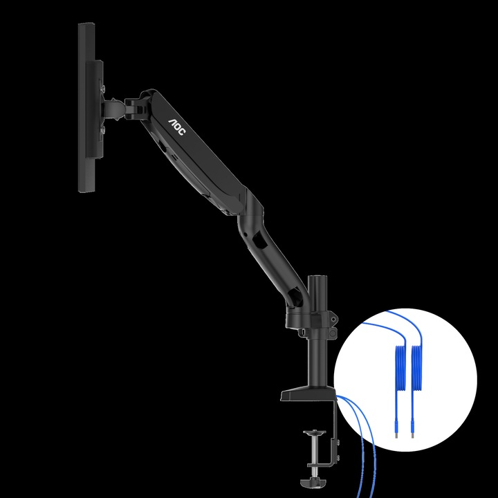 Actual product image AOC AD110DX Flat Panel Desk Mount 80 cm (31.5"" ) Black Table/Bench (Table, 31.50")