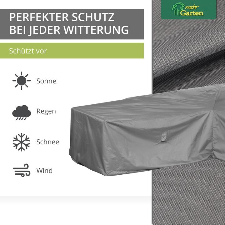 Produktbild Mehr Garten Schutzhülle für Gartenecksofa (asymmetrisch) | 237 x 175 x 80 cm | Polyester tis