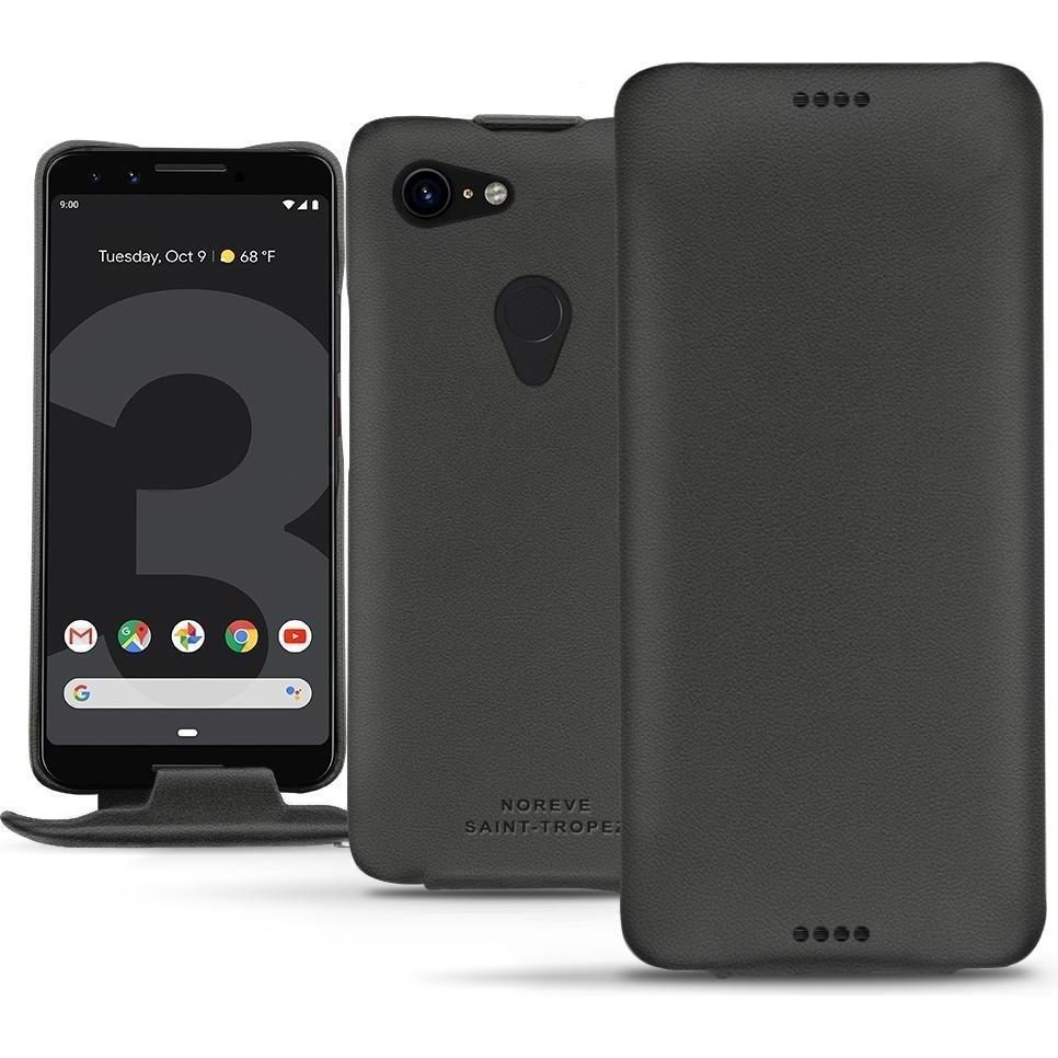 Noreve Lederschutzhülle vertikal (Google Pixel 3), Smartphone Hülle, Schwarz